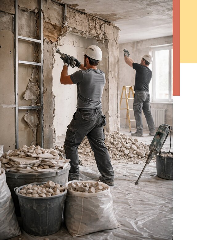 Демонтажные работы в Сафоново от 2767 руб. — услуги и цена под ключ | ОТДЕЛОЧНИК-Сфн