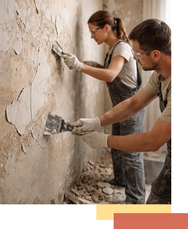 Снятие старой шпаклевки и подготовка поверхностей в Сафоново