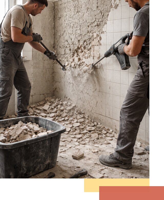 Демонтаж плитки со стен в Сафоново быстро и аккуратно