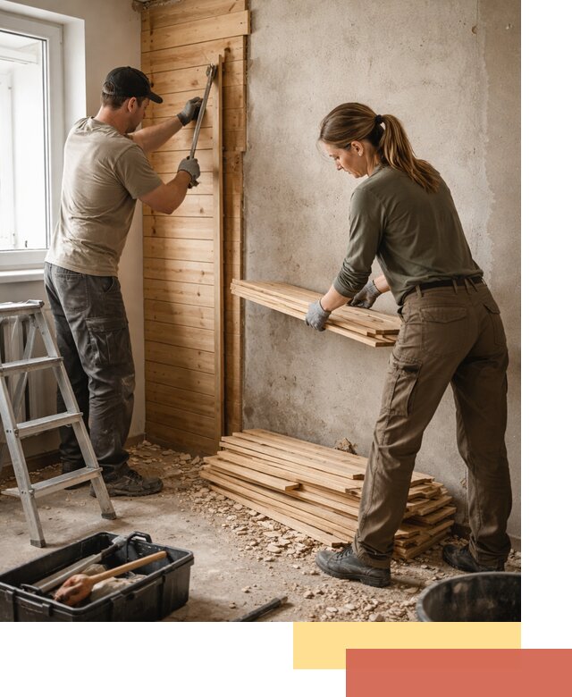 Демонтаж вагонки со стен в Сафоново — профессиональный демонтаж