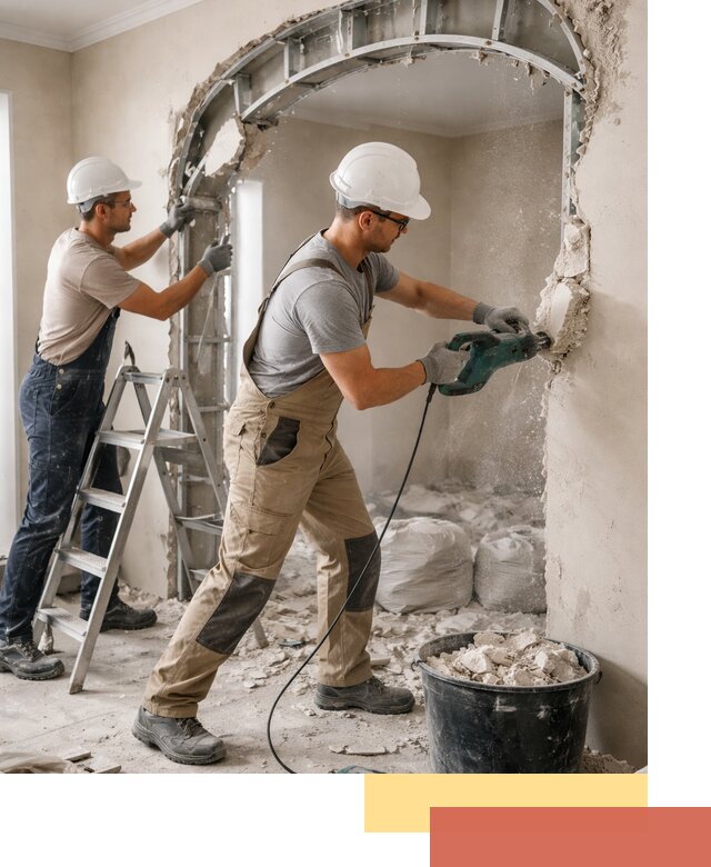 Демонтаж гипсокартонной арки в Сафоново быстро и аккуратно