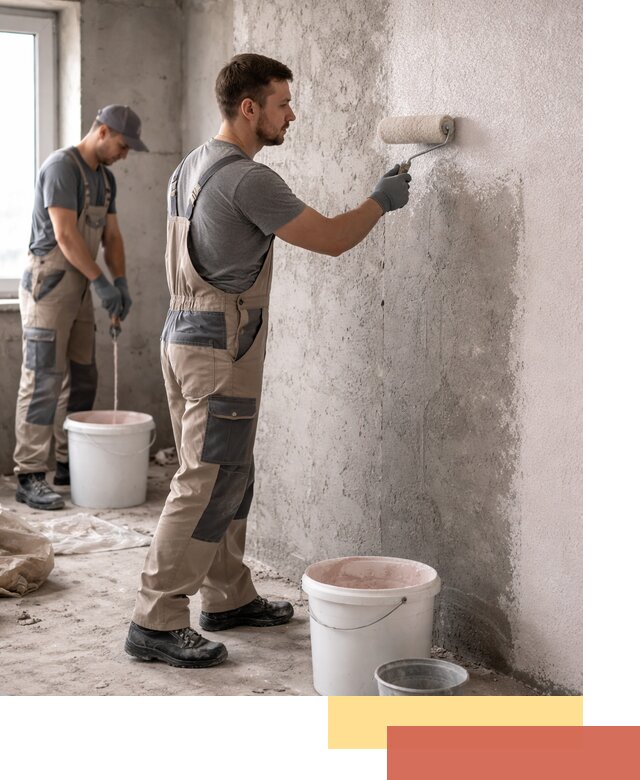 Нанесение бетоноконтакта на стены в Сафоново для последующей отделки