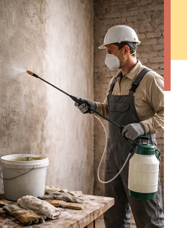 Антисептическая обработка стен в Сафоново от 1230 руб. — быстро и недорого | ОТДЕЛОЧНИК-Сфн