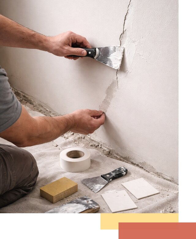 Заделка трещин и сколов в стенах и потолках в Сафоново