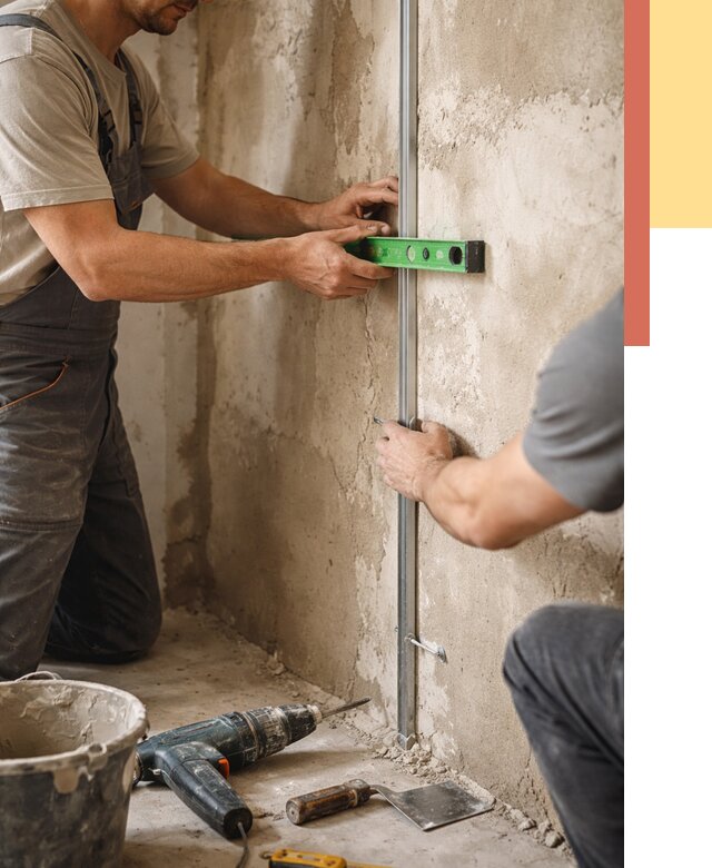 Установка штукатурных маяков в Сафоново от 7174 руб. — быстро и недорого | ОТДЕЛОЧНИК-Сфн