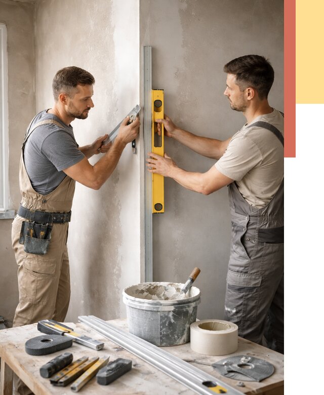 Выведение углов стен в Сафоново от 1896 руб. быстро и недорого | ОТДЕЛОЧНИК-Сфн