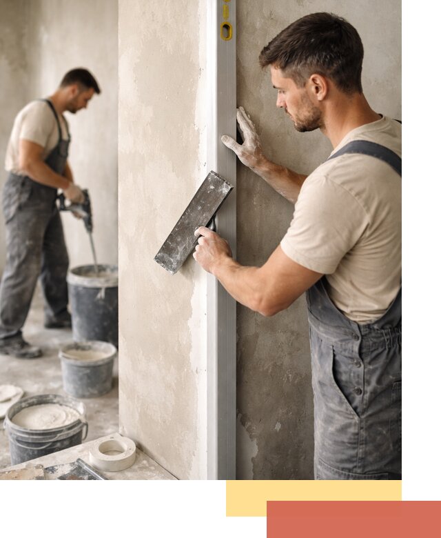 Выведение углов стен в Сафоново: монтаж и оштукатуривание