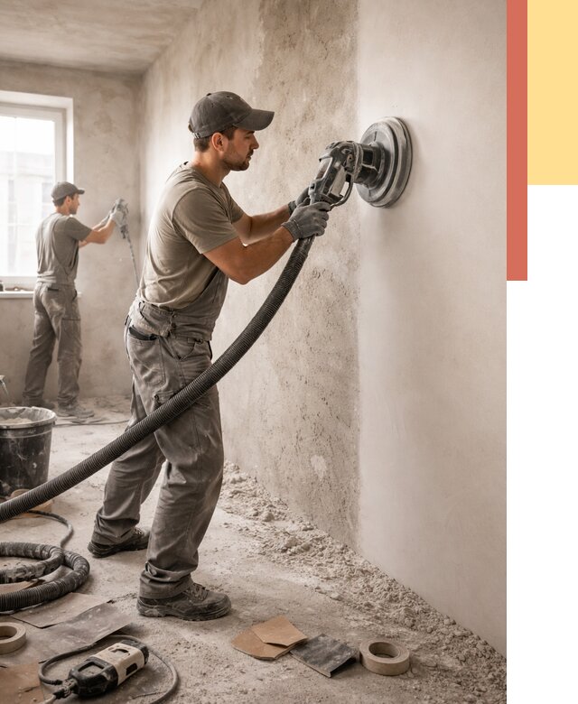 Шлифовка стен в Сафоново от 1230 руб/м2 — быстро и недорого | ОТДЕЛОЧНИК-Сфн