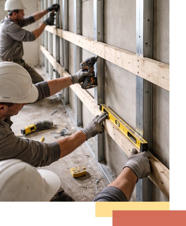 Устройство обрешетки под панели в Сафоново