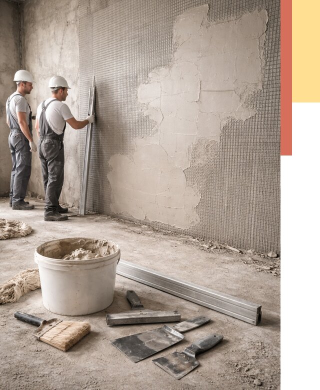 Штукатурка стен по сетке в Сафоново от 5636 руб./м2 — быстро и недорого | ОТДЕЛОЧНИК-Сфн