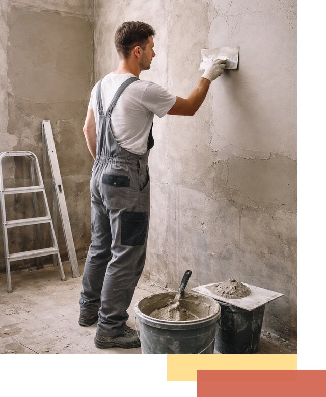 Штукатурка стен в ванной под ключ в Сафоново