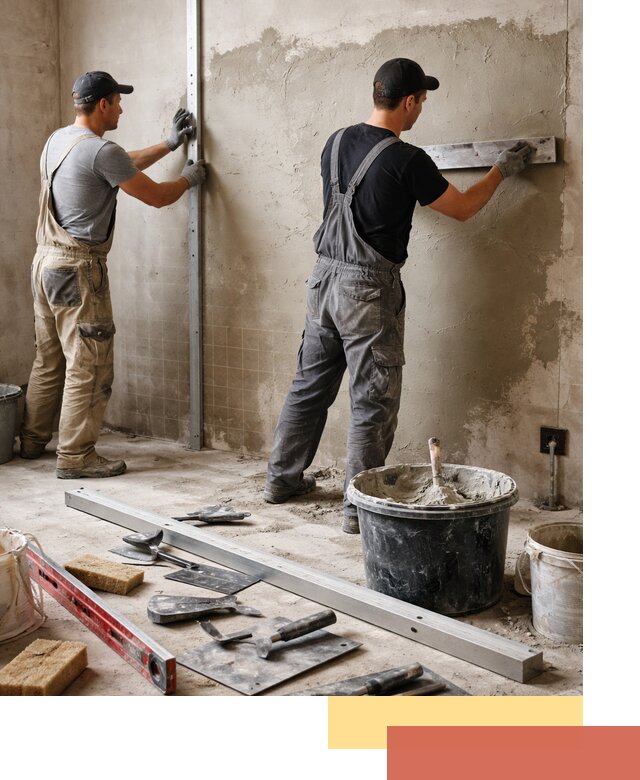 Профессиональная штукатурка стен под плитку в Сафоново