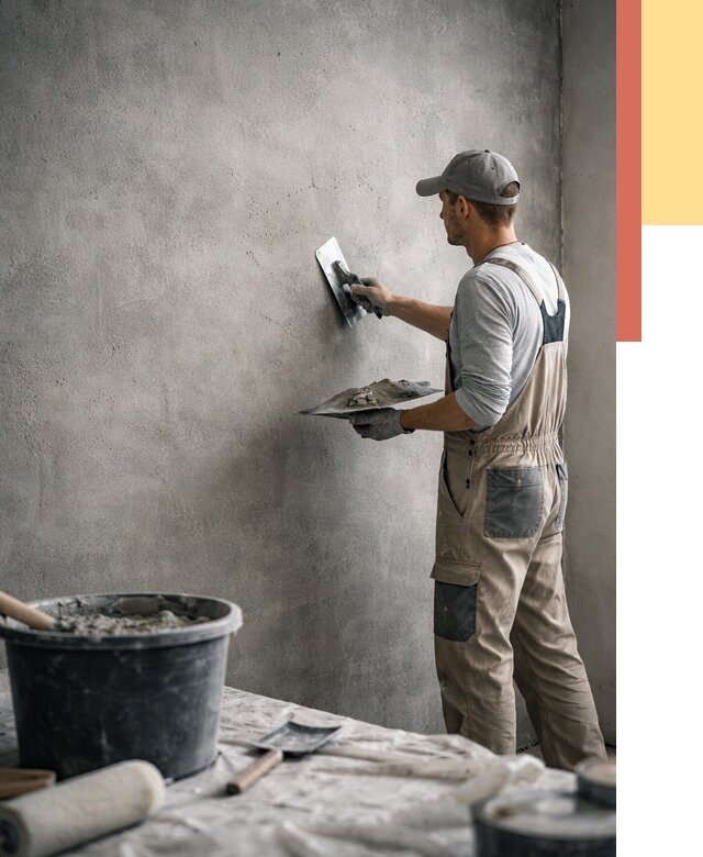 Декоративная штукатурка под бетон в Сафоново от 2562 руб./м² — нанесение под ключ | ОТДЕЛОЧНИК-Сфн