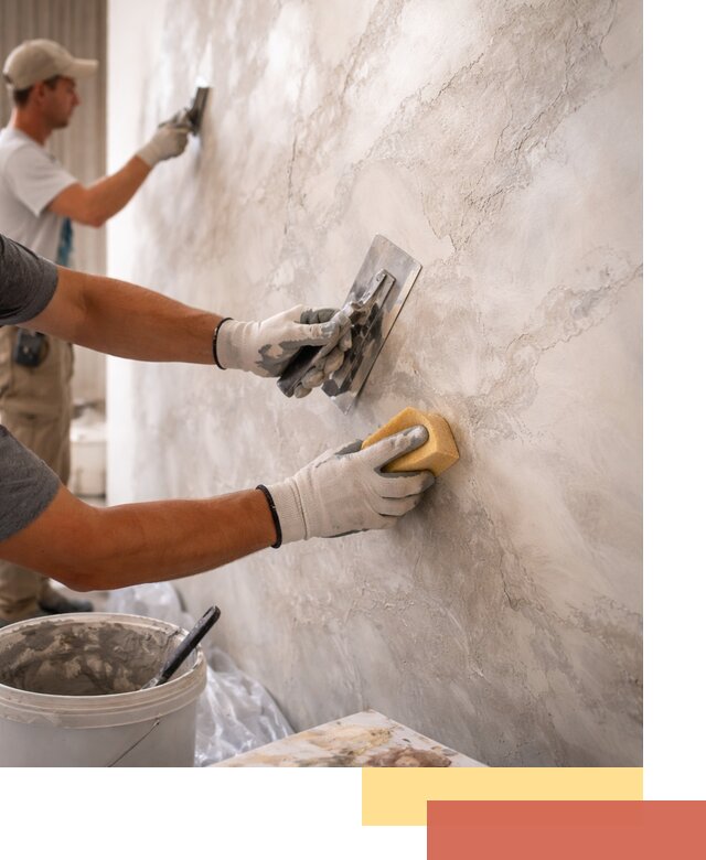 Декоративная штукатурка под мрамор в Сафоново для стен и потолков