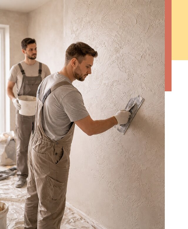 Фактурная штукатурка стен в Сафоново от 4304 руб./м² — заказать под ключ | ОТДЕЛОЧНИК-Сфн