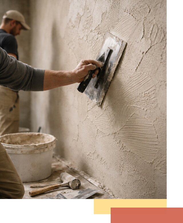 Фактурная штукатурка стен в Сафоново — монтаж, отделка, реставрация