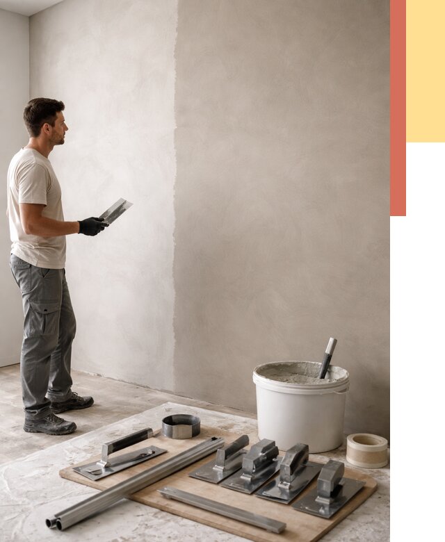 Нанесение микроцемента на стены в Сафоново от 3279 руб./м2 под ключ | ОТДЕЛОЧНИК-Сфн