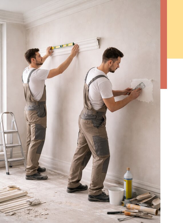 Монтаж лепнины на стены в Сафоново от 4612 руб. — недорого, быстро | ОТДЕЛОЧНИК-Сфн