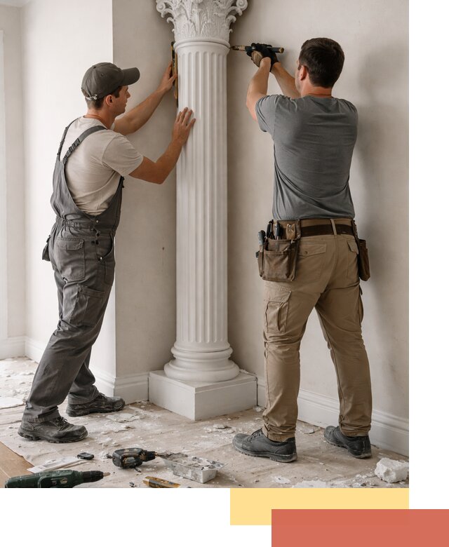 Установка декоративных колонн в Сафоново под ключ