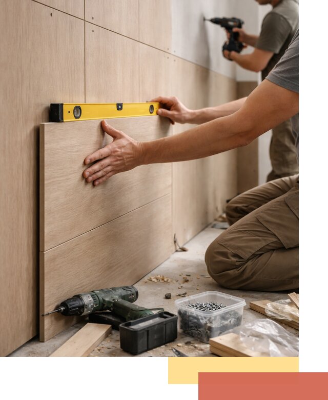 Профессиональный монтаж МДФ панелей на стены в Сафоново