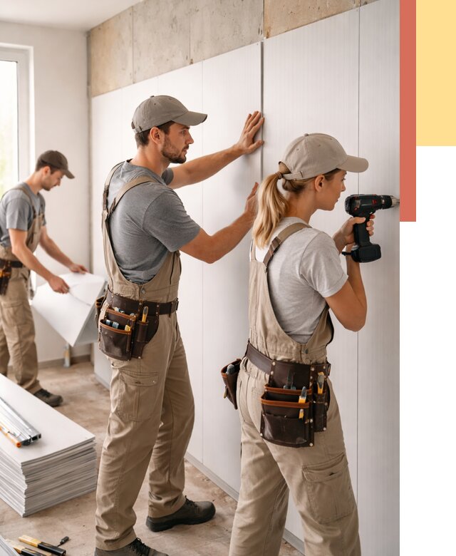 Монтаж ПВХ панелей на стены в Сафоново от 461 руб/м2 — быстро и недорого | ОТДЕЛОЧНИК-Сфн