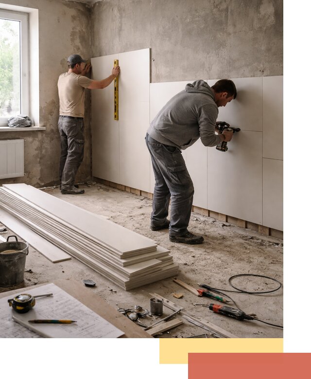 Монтаж ПВХ панелей на стены в Сафоново качественно и быстро