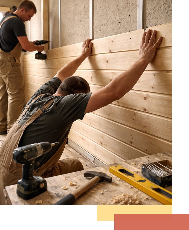 Монтаж деревянной вагонки на стены в Сафоново быстро и качественно