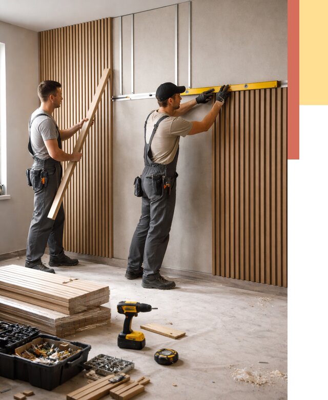 Монтаж реечных панелей на стены в Сафоново от 1230 руб. — быстро и недорого | ОТДЕЛОЧНИК-Сфн