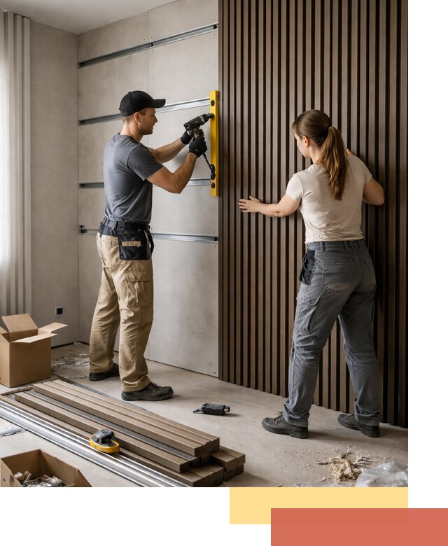 Монтаж реечных панелей на стены в Сафоново