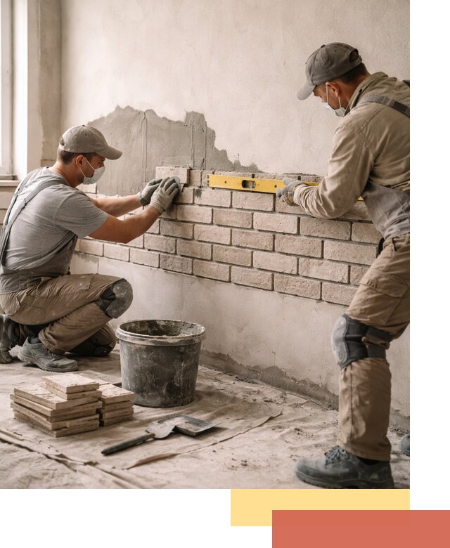 Монтаж декоративного кирпича профессионально в Сафоново