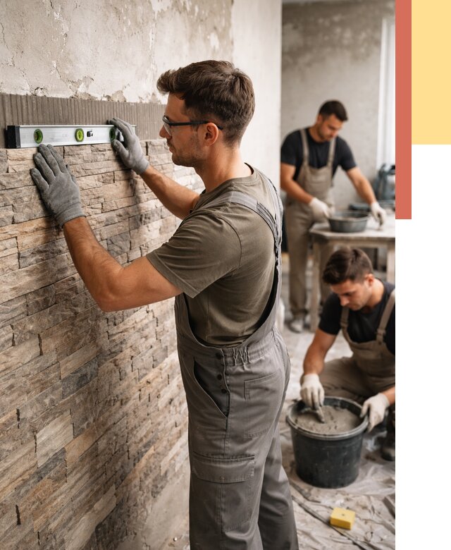 Монтаж искусственного камня в Сафоново от 4612 руб. под ключ | ОТДЕЛОЧНИК-Сфн