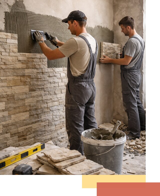 Монтаж искусственного камня в Сафоново — облицовка стен и фасадов