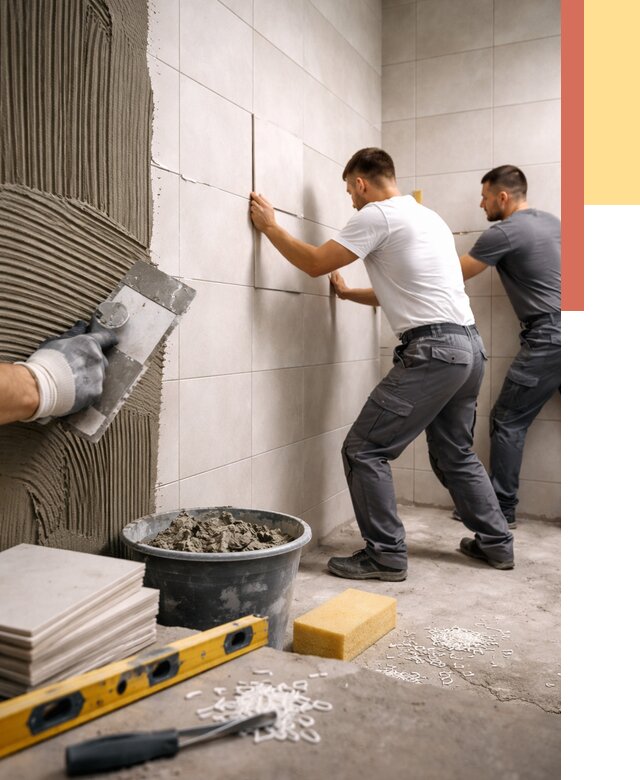 Укладка плитки на стены в Сафоново от 871 руб. — качественно и недорого | ОТДЕЛОЧНИК-Сфн