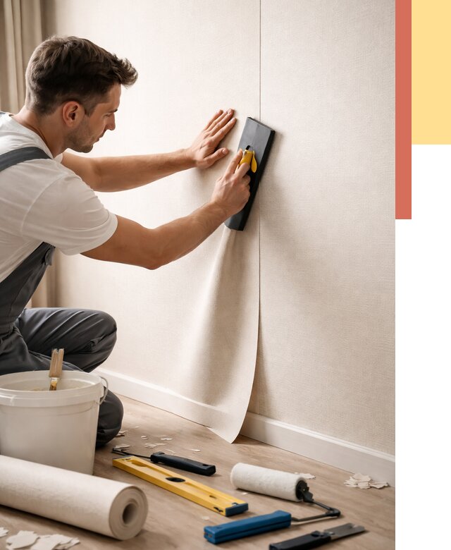 Поклейка виниловых обоев в Сафоново от 4612 руб. | Быстро и недорого — ОТДЕЛОЧНИК-Сфн