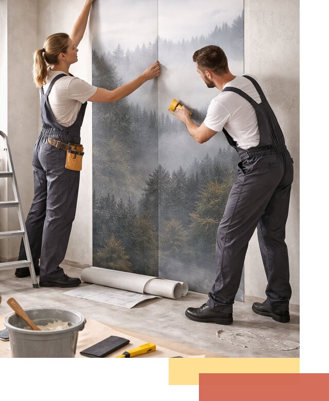 Поклейка фотообоев профессионально в Сафоново под ключ