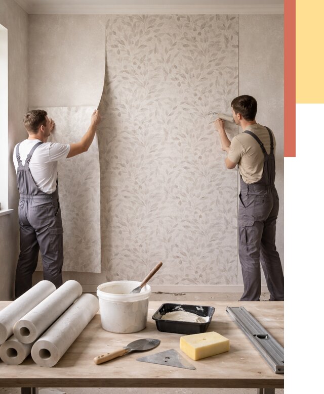 Поклейка обоев с подбором рисунка в Сафоново от 3587 руб. | ОТДЕЛОЧНИК-Сфн - быстро и недорого