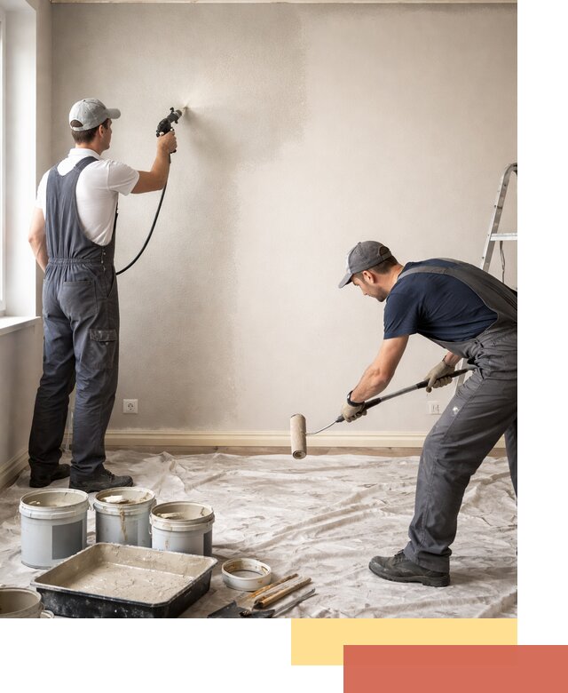 Покраска стен моющейся краской и защита поверхностей в Сафоново