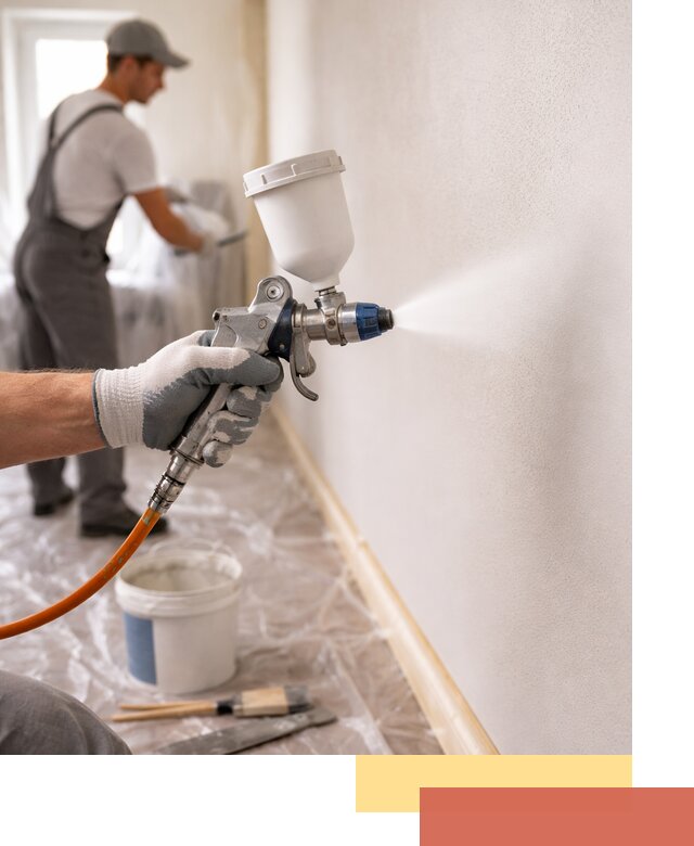 Покраска стен краскопультом в Сафоново быстро и качественно