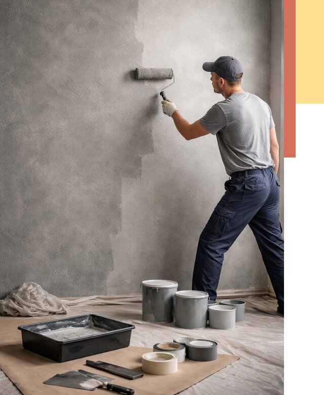 Покраска стен под бетон в Сафоново от 666 руб. за м2 — быстро и недорого | ОТДЕЛОЧНИК-Сфн