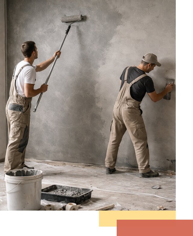 Покраска стен под бетон в Сафоново профессионально и недорого