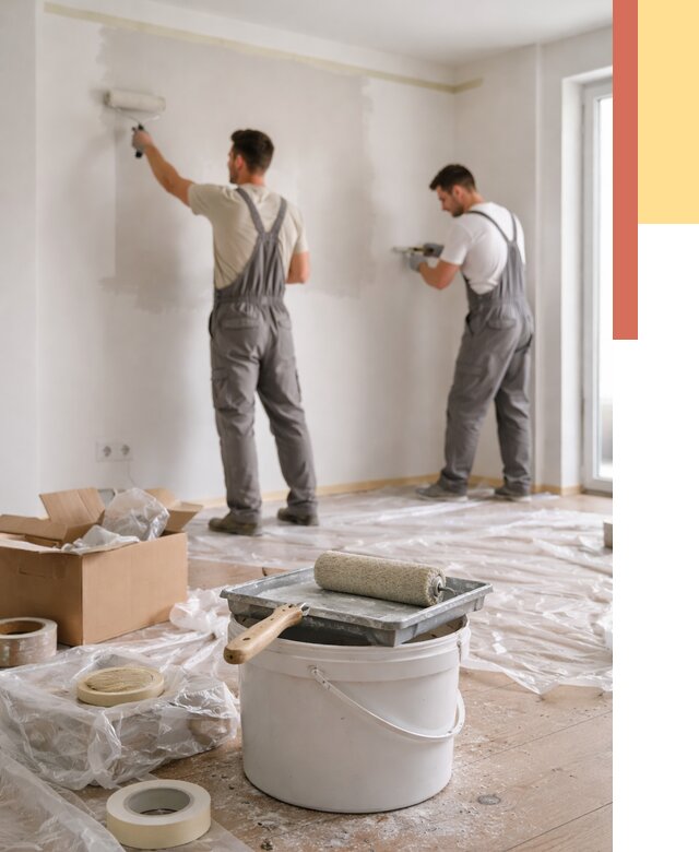 Покраска стен в квартире в Сафоново от 2562 руб/м2 — быстро и недорого | ОТДЕЛОЧНИК-Сфн