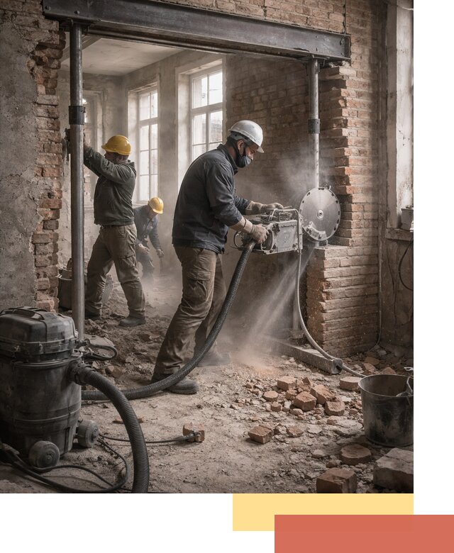 Прорезка проема в стене под дверной или оконный проем в Сафоново