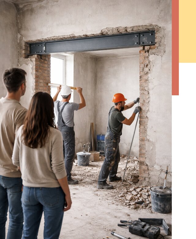 Усиление проема в стене в Сафоново от 9736 руб. — усиление дверного проема металлоконструкцией | ОТДЕЛОЧНИК-Сфн