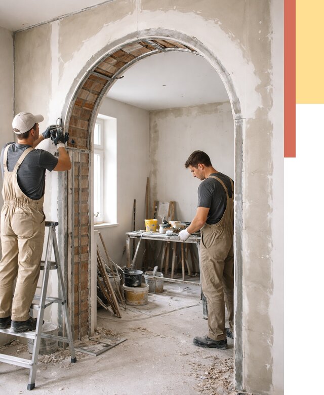 Устройство арочного проема в Сафоново от 9736 руб. под ключ — быстро и недорого | ОТДЕЛОЧНИК-Сфн