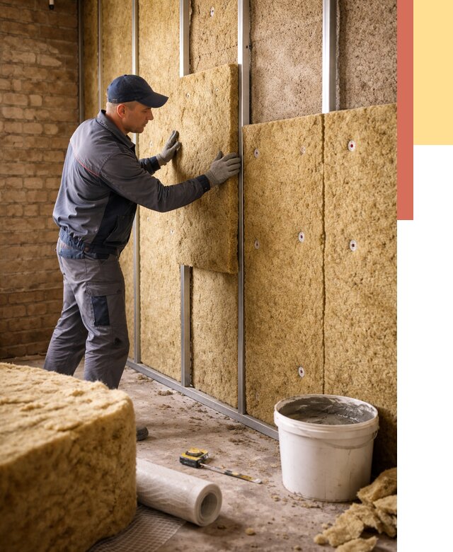 Утепление стен минватой в Сафоново от 1383 руб./м2 — недорого и быстро | ОТДЕЛОЧНИК-Сфн