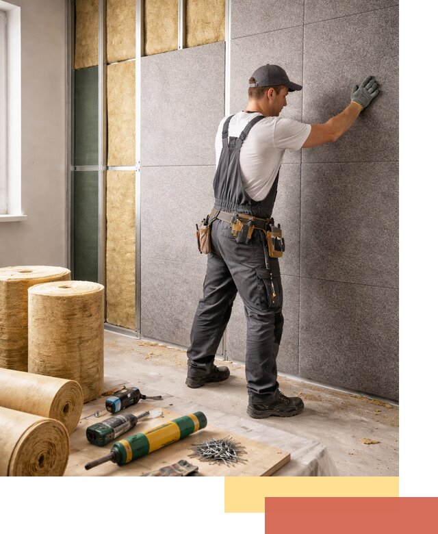 Профессиональная шумоизоляция стен в Сафоново для квартиры и офиса