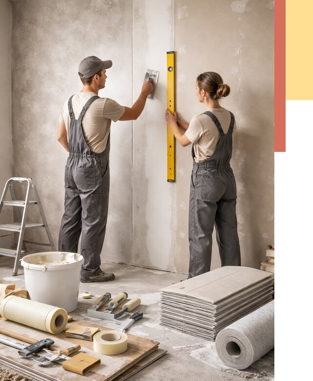 Отделка стен в Сафоново от 1537 руб/м² — недорого, быстро, под ключ | ОТДЕЛОЧНИК-Сфн