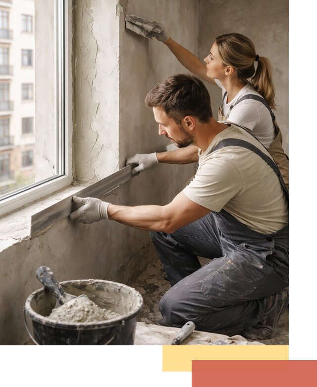 Штукатурка откосов дверей и окон профессионально в Сафоново