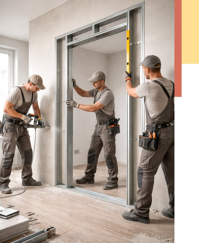 Устройство дверного проема в перегородке в Сафоново от 4612 руб. под ключ | ОТДЕЛОЧНИК-Сфн