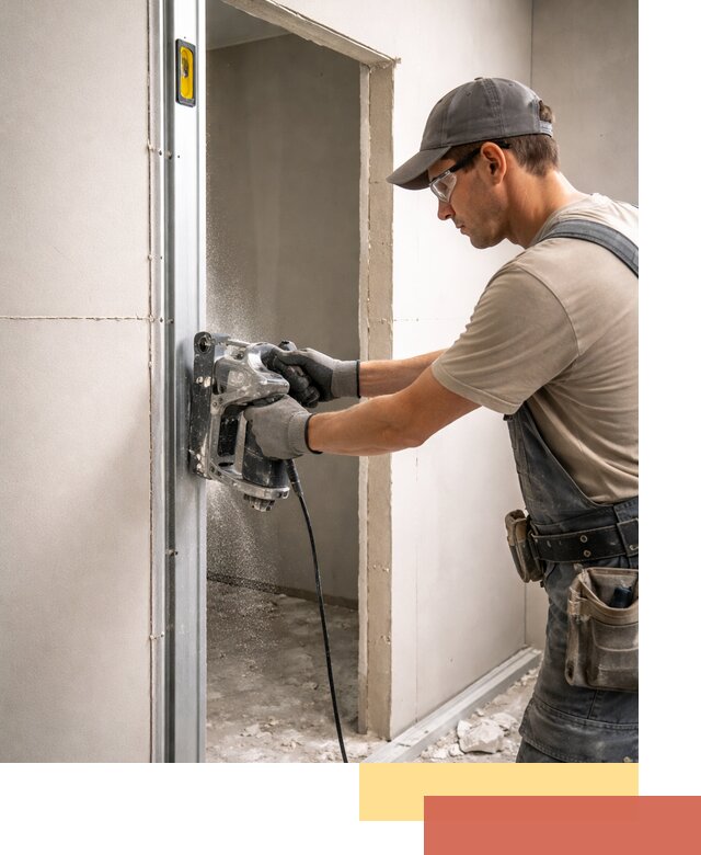 Устройство дверного проема в перегородке в Сафоново